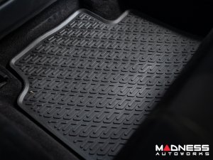 Alfa Romeo Giulia Floor Mat Set - All Weather Rubber Front/ Rear 4 Piece Set - Deluxe - RWD Model